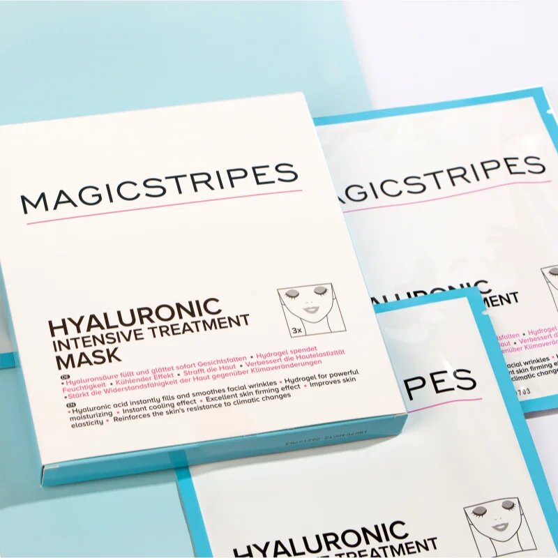 MAGICSTRIPES Hyaluronic Intensive Treatment Mask интензивна хидрогелна маска с хиалуронова киселина 3 бр.