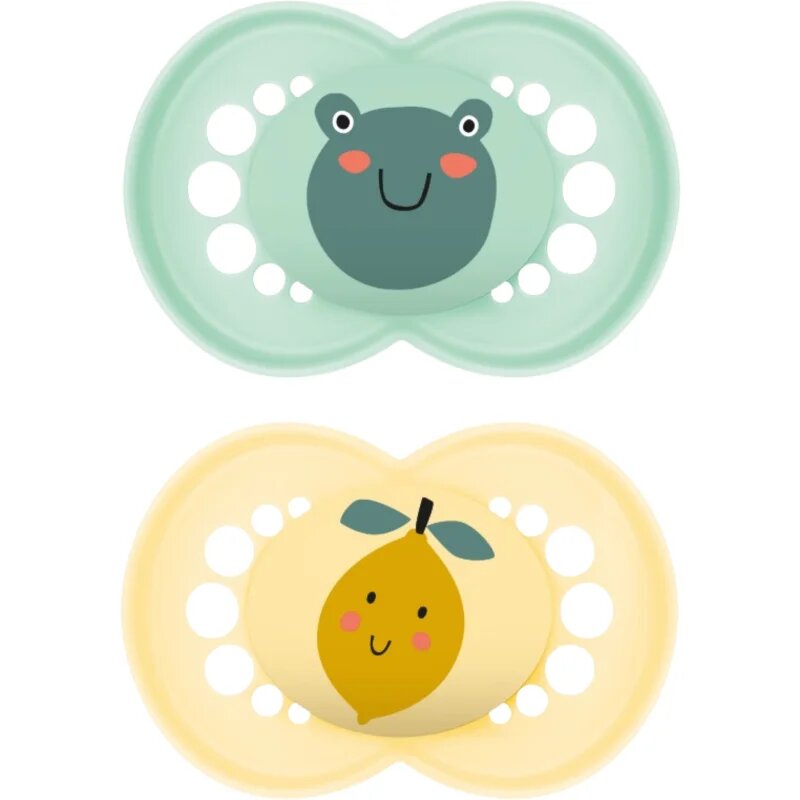 MAM Original 6+ months биберон Mint/ Yellow 2 бр.