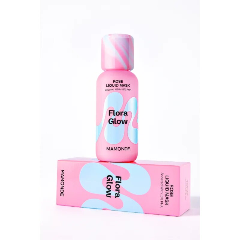 MAMONDE Flora Glow Rose Liquid Mask хидратираща маска за лице с ексфолиращо действие 80 мл.