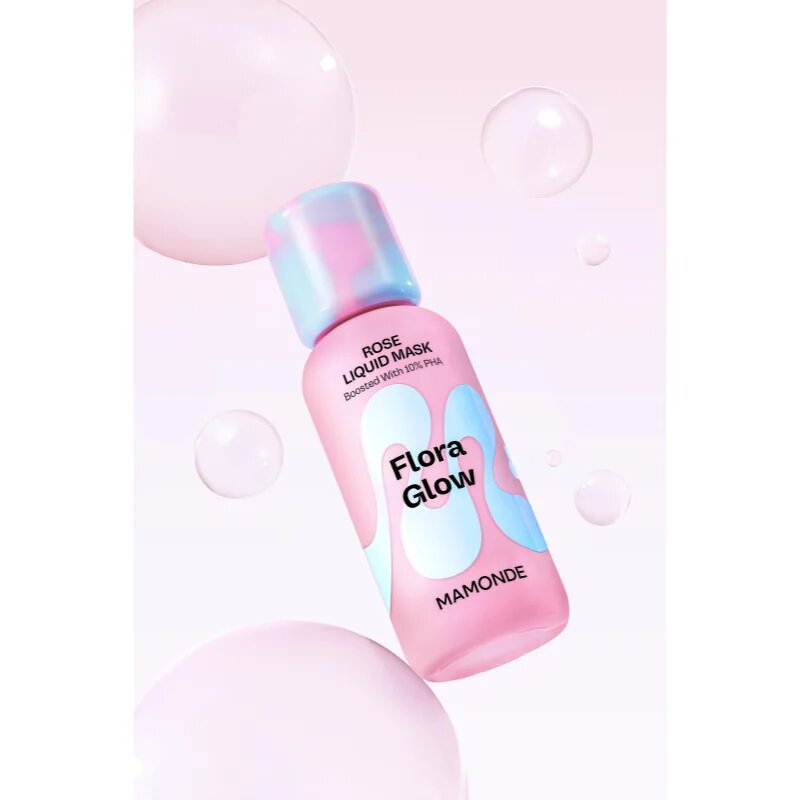 MAMONDE Flora Glow Rose Liquid Mask хидратираща маска за лице с ексфолиращо действие 80 мл.