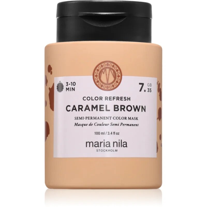 Maria Nila Colour Refresh нежна подхранваща маска без перманентни цветови пигменти цвят Caramel Brown 7.35 100 мл.