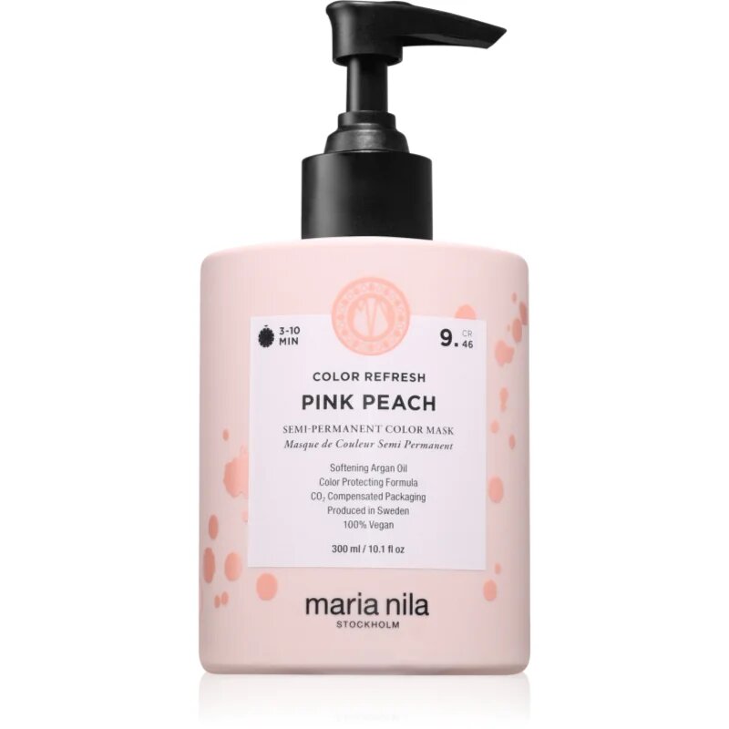 Maria Nila Colour Refresh нежна подхранваща маска без перманентни цветови пигменти цвят Pink Peach 9.46 300 мл.