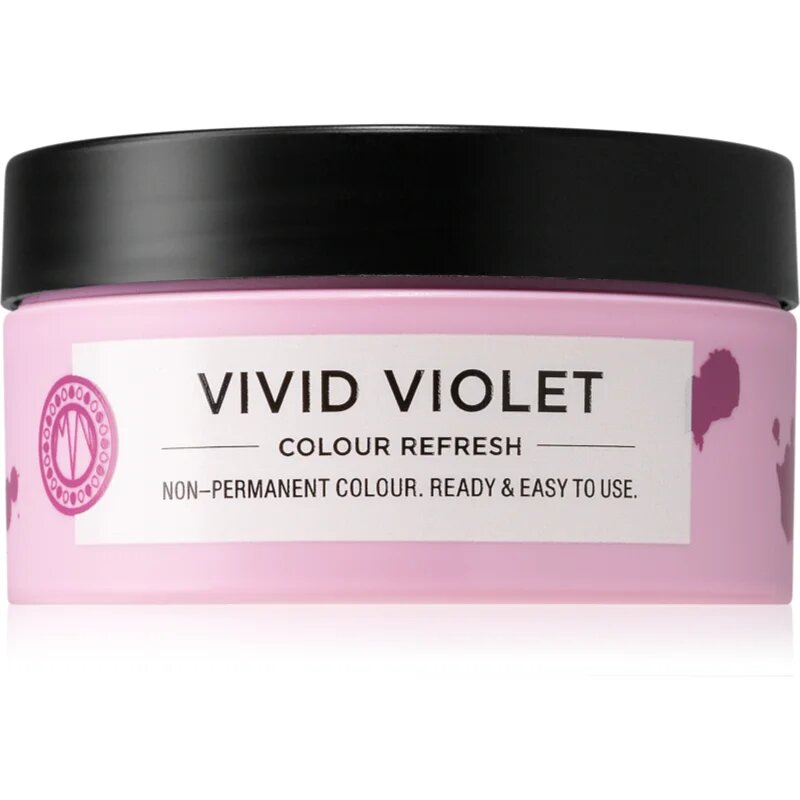 Maria Nila Colour Refresh Vivid Violet нежна подхранваща маска без перманентни цветови пигменти издържа 4 – 10 измивания 0.22 100 мл.