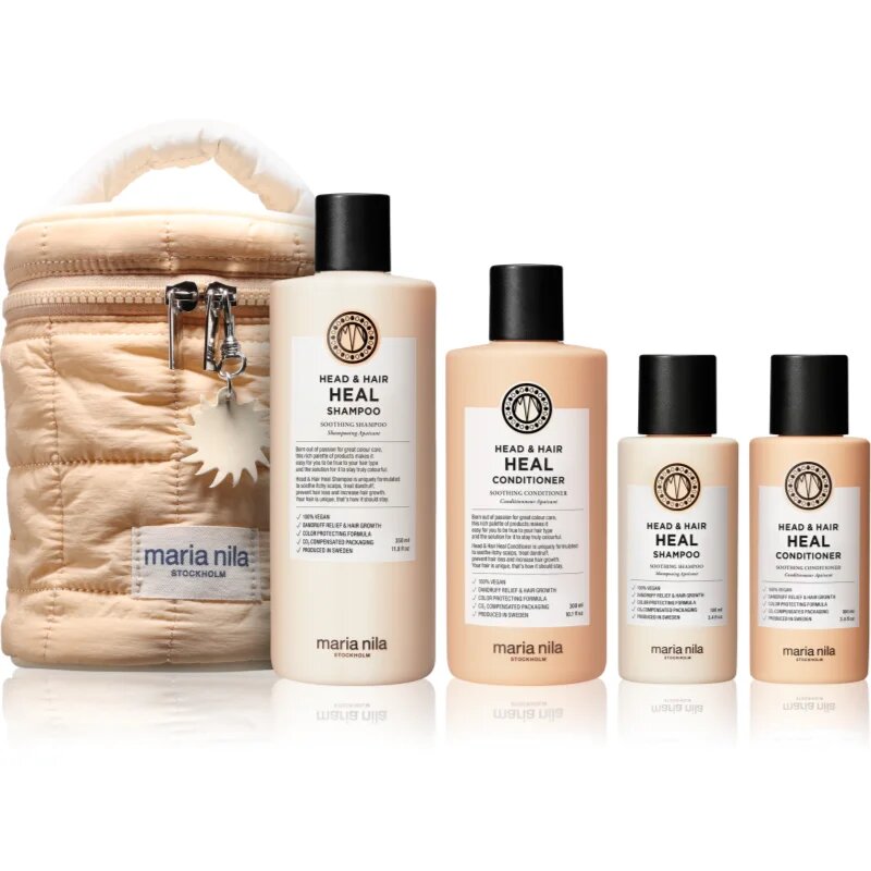 Maria Nila Head & Hair Heal Beauty Bag подаръчен комплект против пърхот и косопад 4 бр.