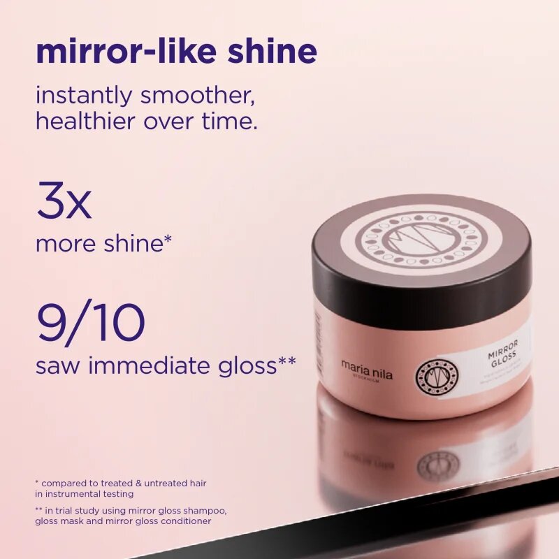 Maria Nila Mirror Gloss Mask дълбоко подхранваща маска за блясък и мекота на косата 250 мл.
