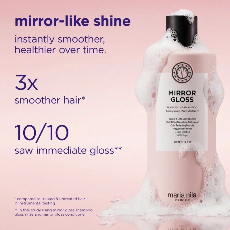 Maria Nila Mirror Gloss Shampoo подхранващ шампоан за блясък и мекота на косата 350 мл.
