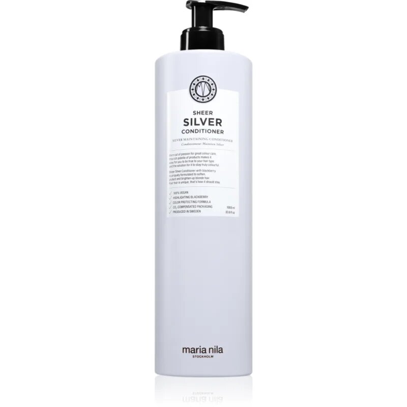 Maria Nila Sheer Silver Conditioner хидратиращ балсам неутрализиращ жълтеникавите оттенъци без сулфати 1000 мл.