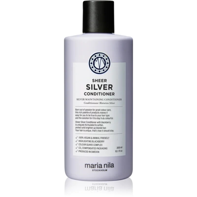 Maria Nila Sheer Silver Conditioner хидратиращ балсам неутрализиращ жълтеникавите оттенъци без сулфати 300 мл.