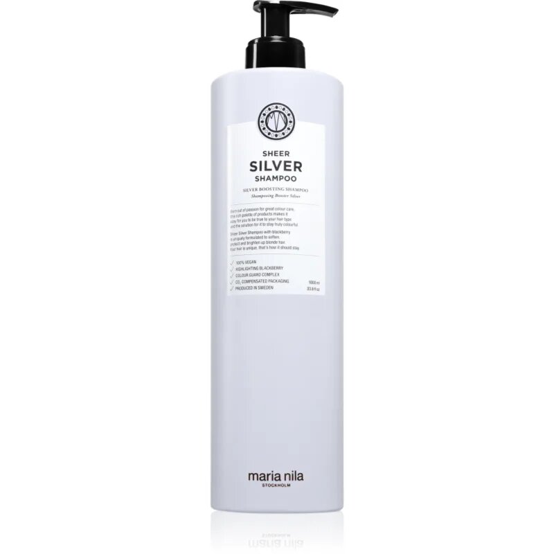 Maria Nila Sheer Silver Shampoo шампоан неутрализиращ жълтите нюанси 1000 мл.