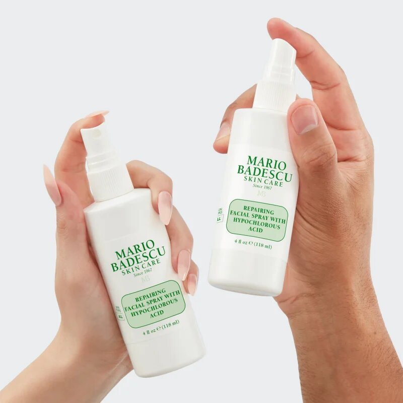 Mario Badescu Repairing Facial Spray With Hypochlorous Acid обновяващ спрей за лице за успокояване на кожата 118 мл.