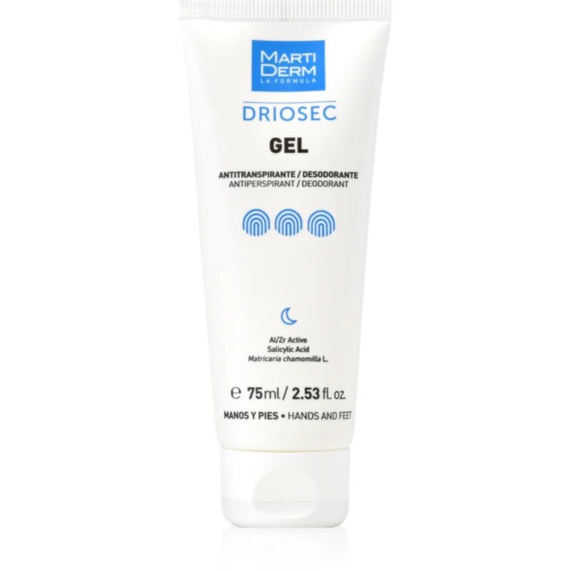 MartiDerm Driosec Gel Antitranspirante гел за ръце и крака против прекомерно потене 75 мл.
