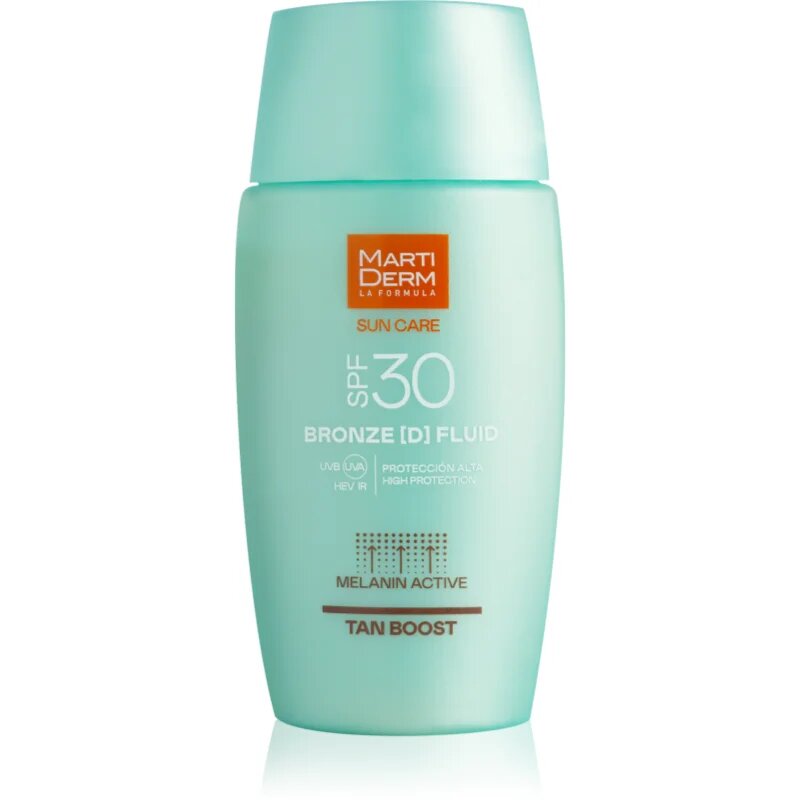 MartiDerm Sun Care Bronze D Fluid слънцезащитен флуид за лице удължаващ загара SPF 30 50 мл.