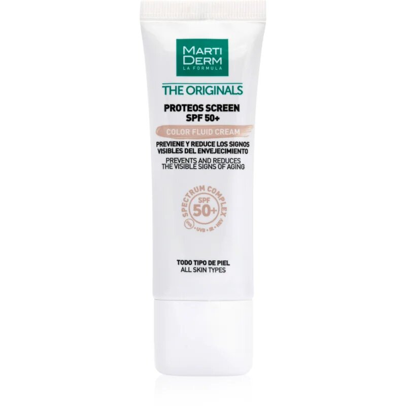 MartiDerm The Originals Proteos Screen оцветен ултра лек флуид SPF 50+ 40 мл.