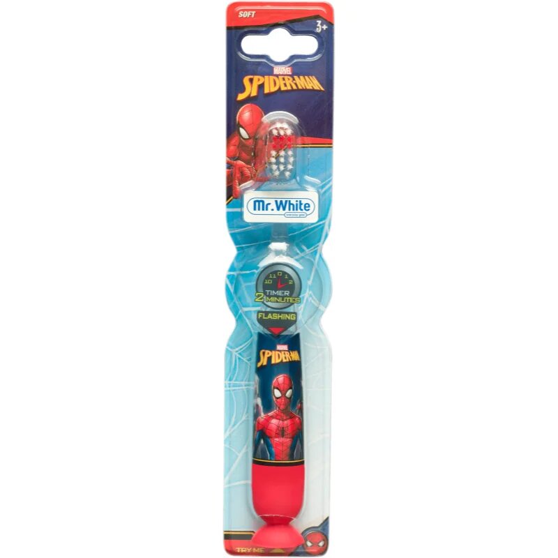 Marvel Spiderman Flashing Toothbrush четка за зъби софт за деца 3+ 1 бр.