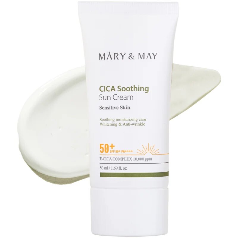 Mary&May Cica Soothing успокояващ и защитен крем SPF 50+ 50 мл.