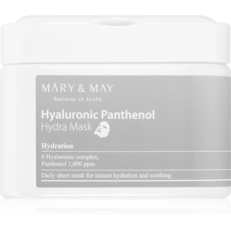 Mary&May Hyaluronic Panthenol Hydra Mask комплект платнени маски за интензивна хидратация 30 бр.