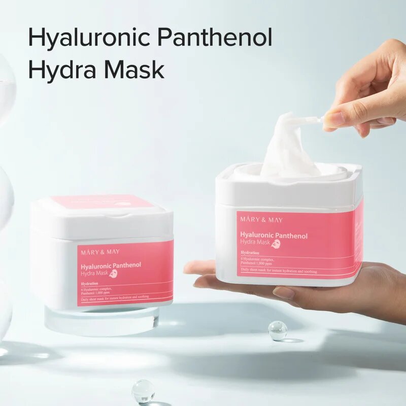 Mary&May Hyaluronic Panthenol Hydra Mask комплект платнени маски за интензивна хидратация 30 бр.