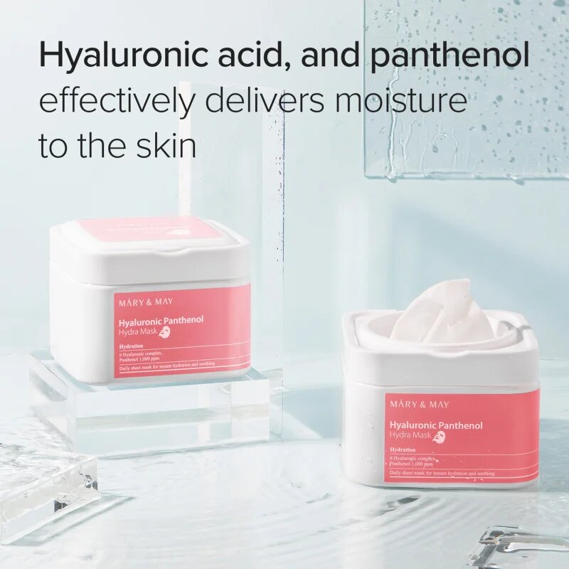 Mary&May Hyaluronic Panthenol Hydra Mask комплект платнени маски за интензивна хидратация 30 бр.