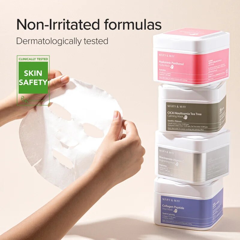 Mary&May Hyaluronic Panthenol Hydra Mask комплект платнени маски за интензивна хидратация 30 бр.