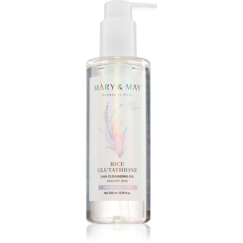 Mary&May Rice Glutathione LHA Cleansing Oil нежно почистващо олио с ексфолиращо действие 200 мл.