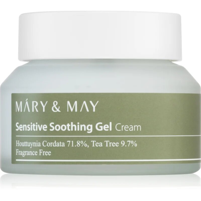 Mary&May Sensitive Soothing Gel Cream лек хидратиращ крем-гел за успокояване и подсилване на чувствителната кожа 70 гр.