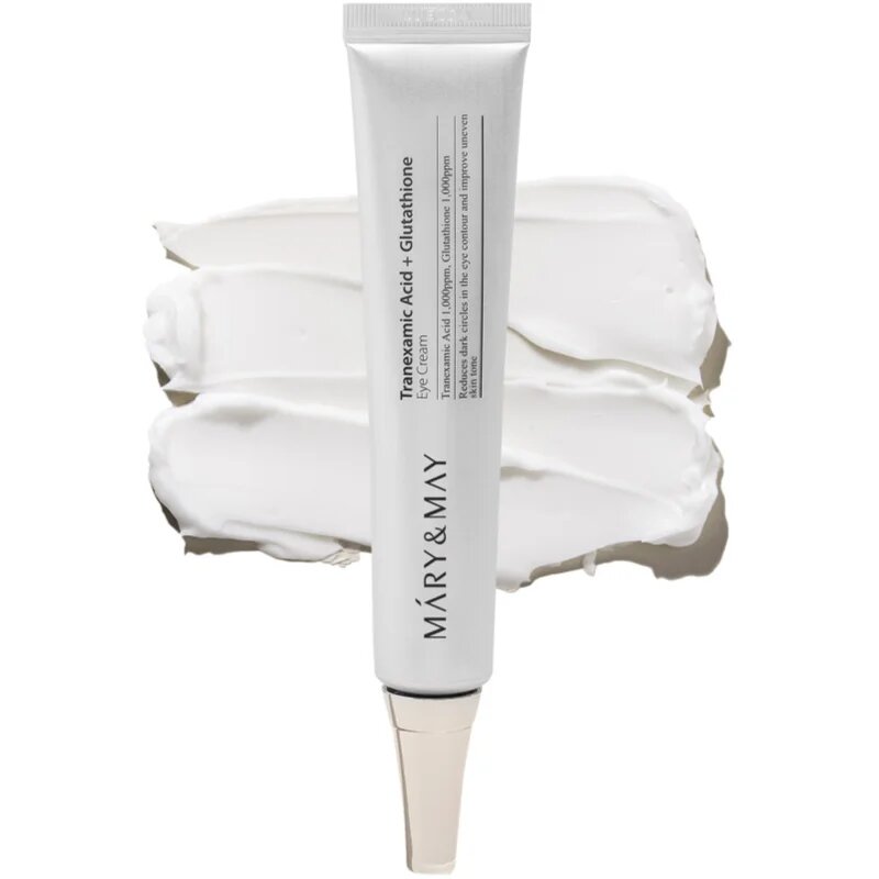 Mary&May Tranexamic Acid + Glutathione Eye Cream притивобръчков крем за околоочната зона намаляващ отоците и черните кръгове 30 гр.