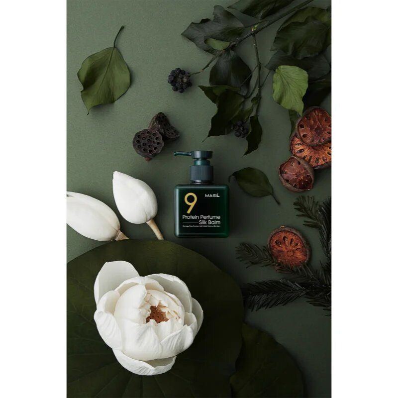MASIL 9 Protein Perfume Silk Balm регенерираща грижа без изплакване за коса изложена на високи температури 180 мл.