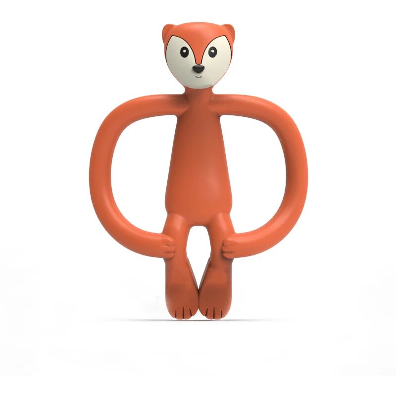 Matchstick Monkey Animal Collection четка за зъби с гризалка Fox 1 бр.