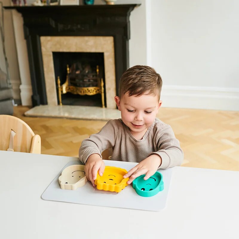 Matchstick Monkey Animal Snack Mat комплект за хранене за деца Monkey Lion & Giraffe 3 бр.
