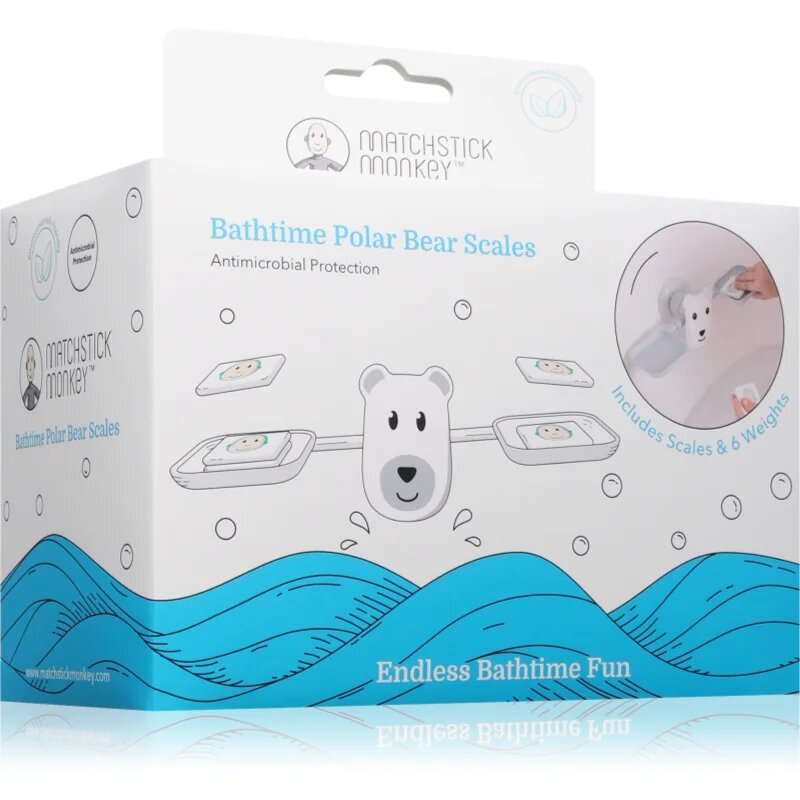 Matchstick Monkey Bathtime Scale Polar Bear игра за балансиране за ваната 12m+ 1 бр.