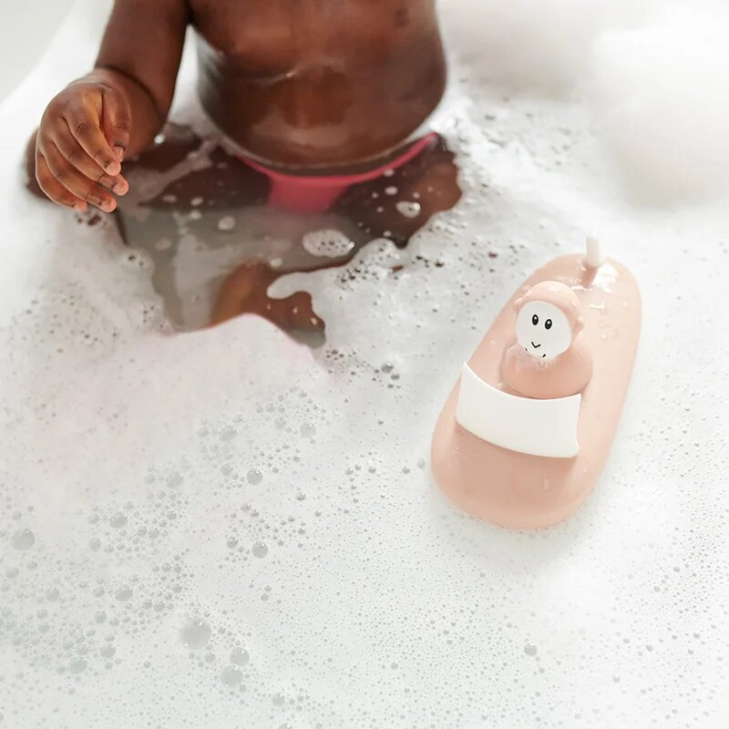 Matchstick Monkey Endless Bathtime Fun Boat Set играчка за вода Dusty Pink 2 бр.