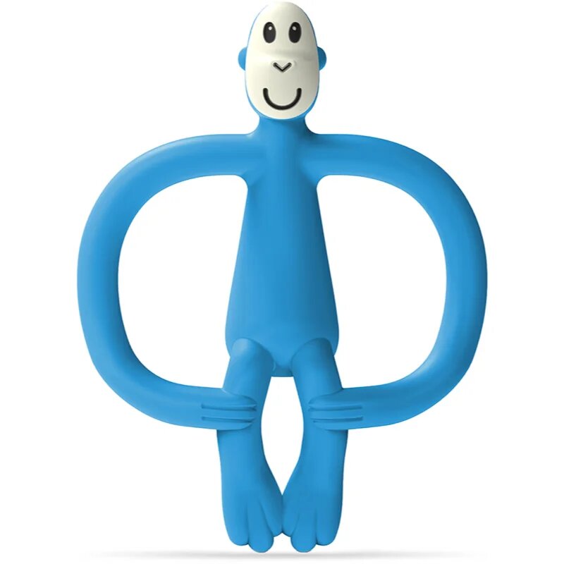 Matchstick Monkey Monkey Teether гризалка с четка 2 в 1 Blue 1 бр.