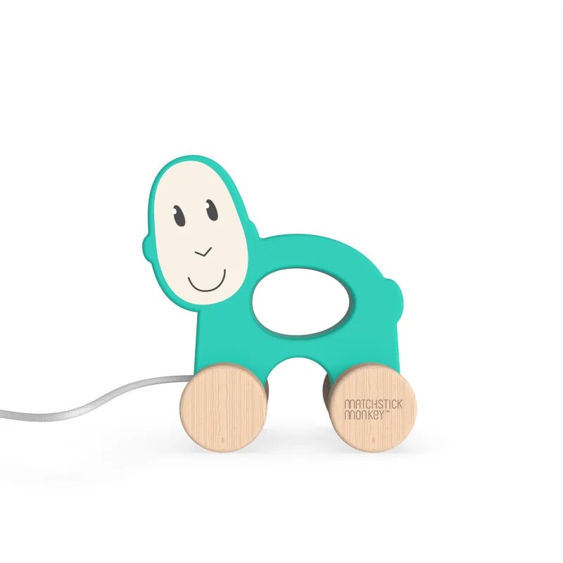 Matchstick Monkey Pull Along Animal люлееща се играчка Monkey 1 бр.