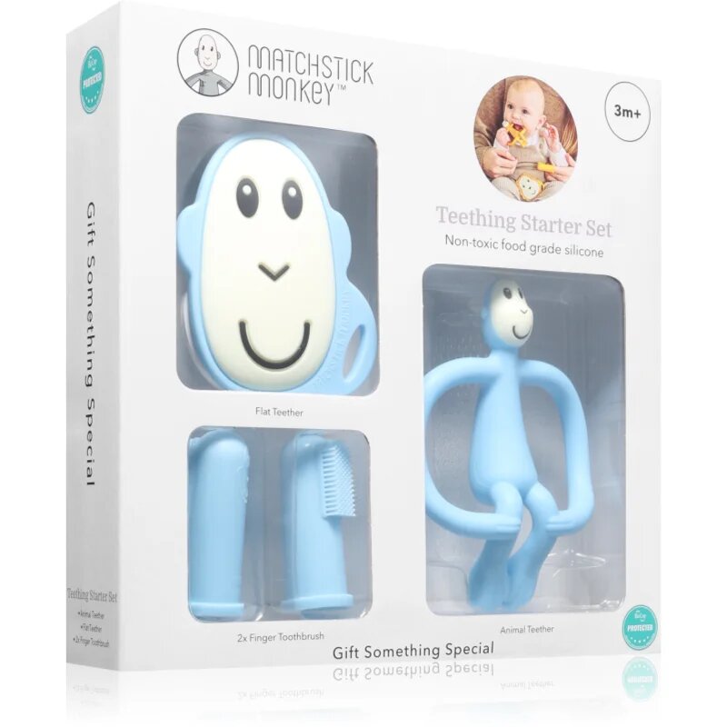 Matchstick Monkey Starter Set Monkey Light Blue подаръчен комплект за деца 3m+ 1 бр.