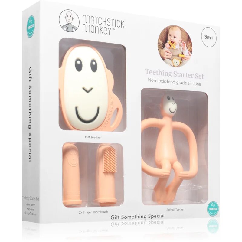 Matchstick Monkey Starter Set Monkey Peach подаръчен комплект за деца 3m+ 1 бр.