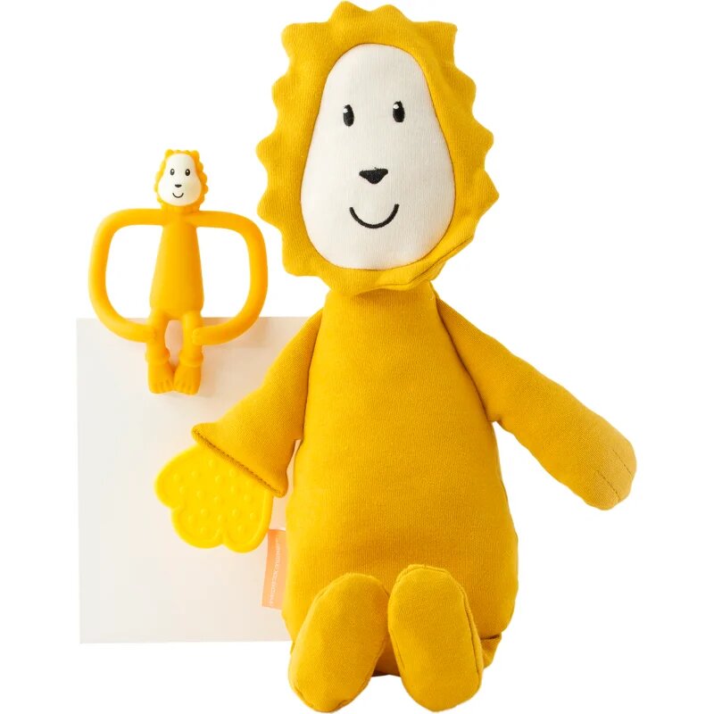 Matchstick Monkey Teething Gift Set 3m+ гризалка +играчка Lion 1 бр.