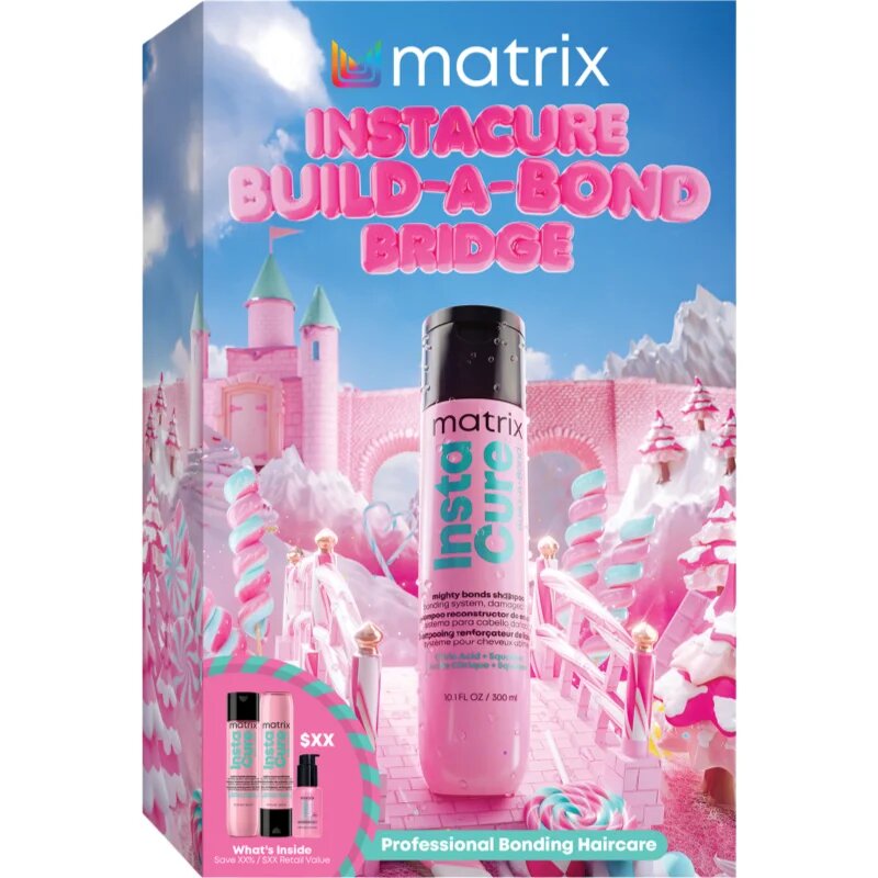 Matrix Instacure Build A Bond подаръчен комплект за увредена и химически третирана коса