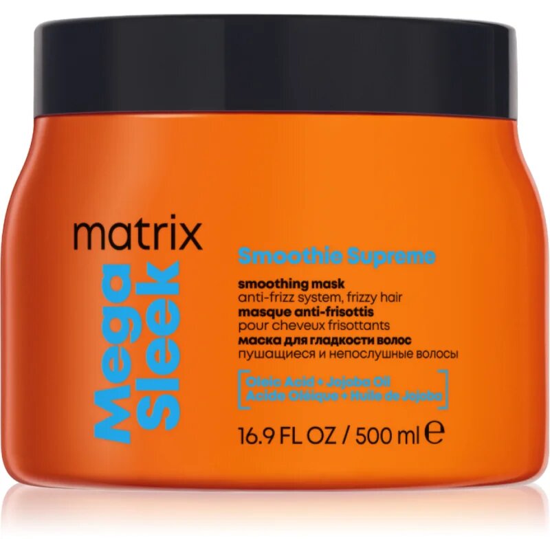 Matrix Mega Sleek Smoothing Mask маска за коса за непокорна коса 500 мл.