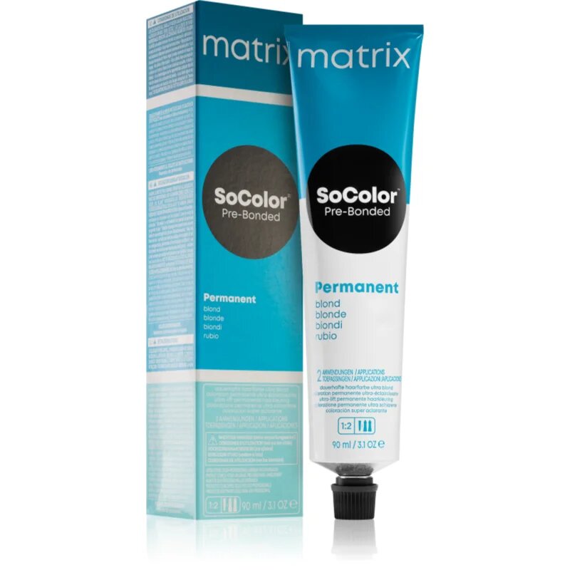 Matrix SoColor Pre-Bonded Blonde перманентната боя за коса цвят UL-A+ Ultra Blonde Ash+ 90 мл.