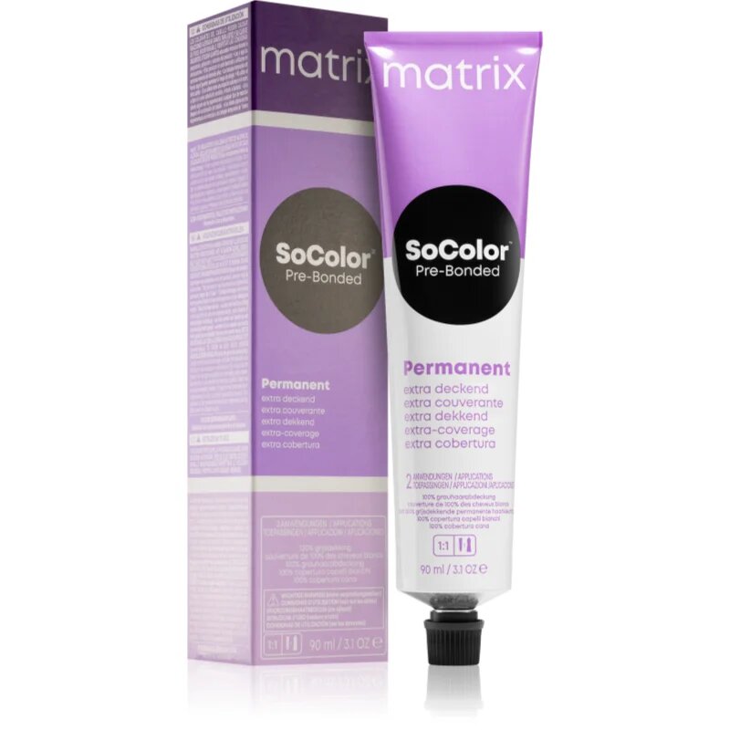 Matrix SoColor Pre-Bonded Extra Coverage перманентната боя за коса цвят 506Bc Dunkelblond Braun Kupfer 90 мл.