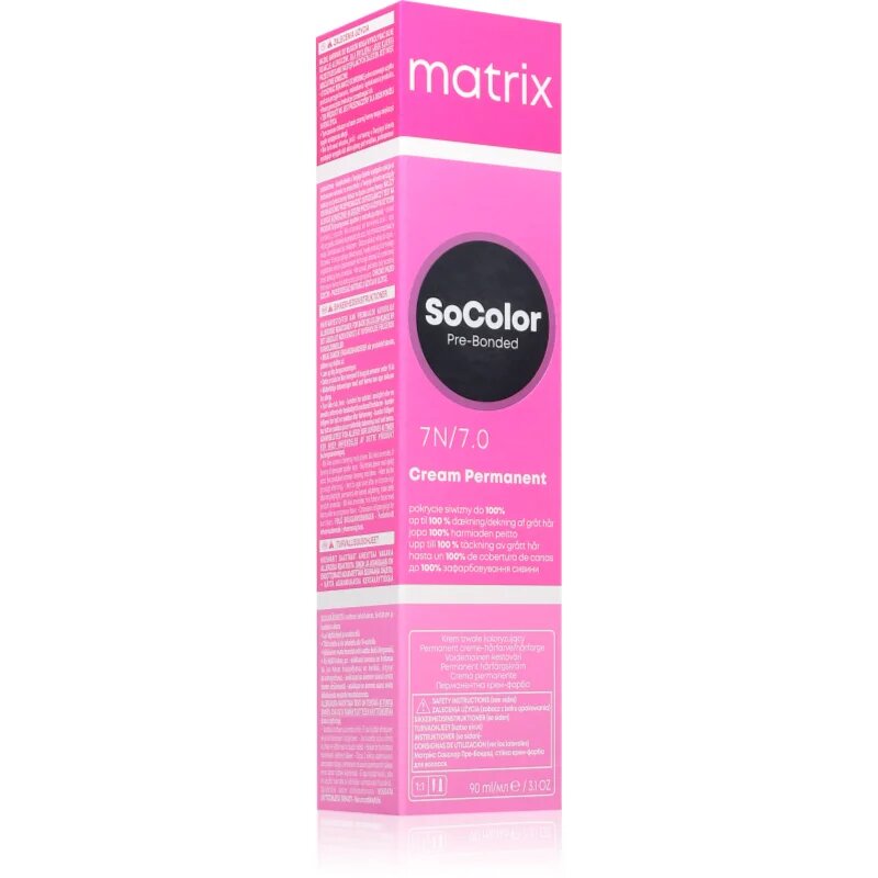 Matrix SoColor Pre-Bonded перманентната боя за коса за прикриване на побелелите участъци цвят medium blonde neutral 90 мл.
