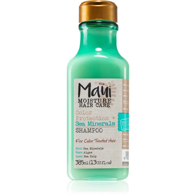 Maui Moisture Colour Protection + Sea Minerals озаряващ и подсилващ шампоан за боядисана коса с минерали 385 мл.