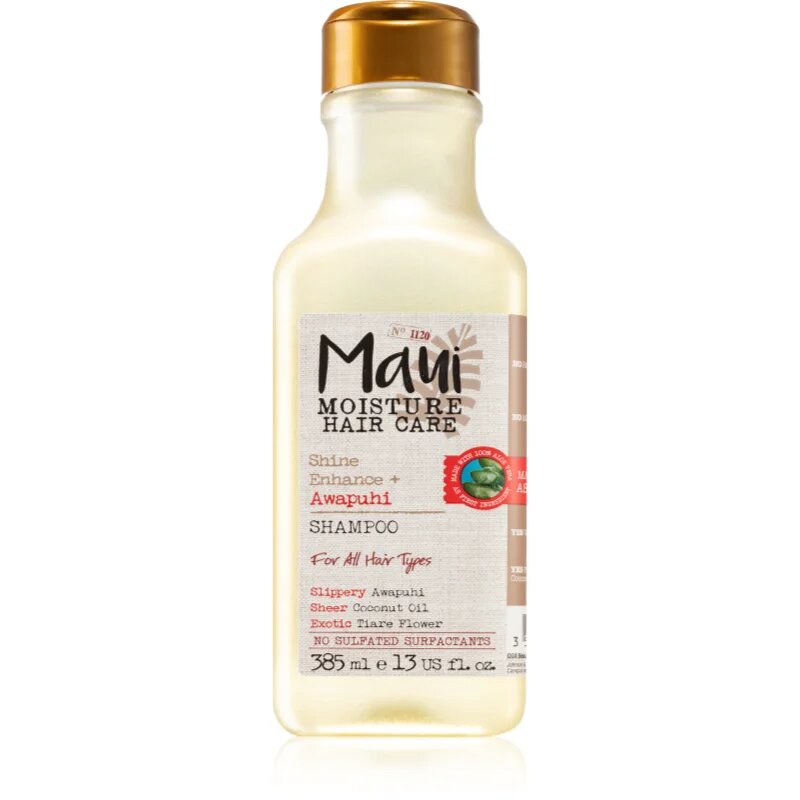 Maui Moisture Shine Amplifying + Awapuhi шампоан за блясък и мекота на косата 385 мл.