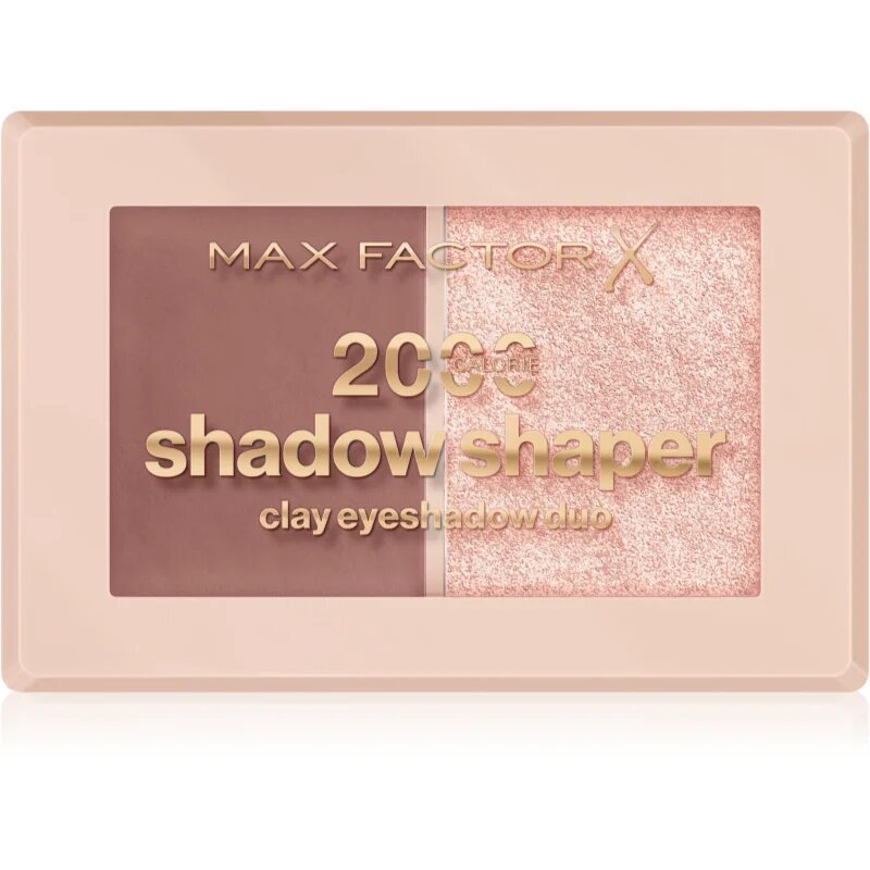 Max Factor 2000 Calorie Shadow Shaper дуо сенки за очи цвят 010 Clay Gleam 4 гр.