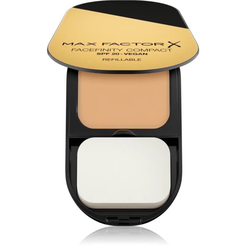 Max Factor Facefinity Refillable компактен матиращ фон дьо тен SPF 20 цвят 033 Crystal Beige 10 гр.