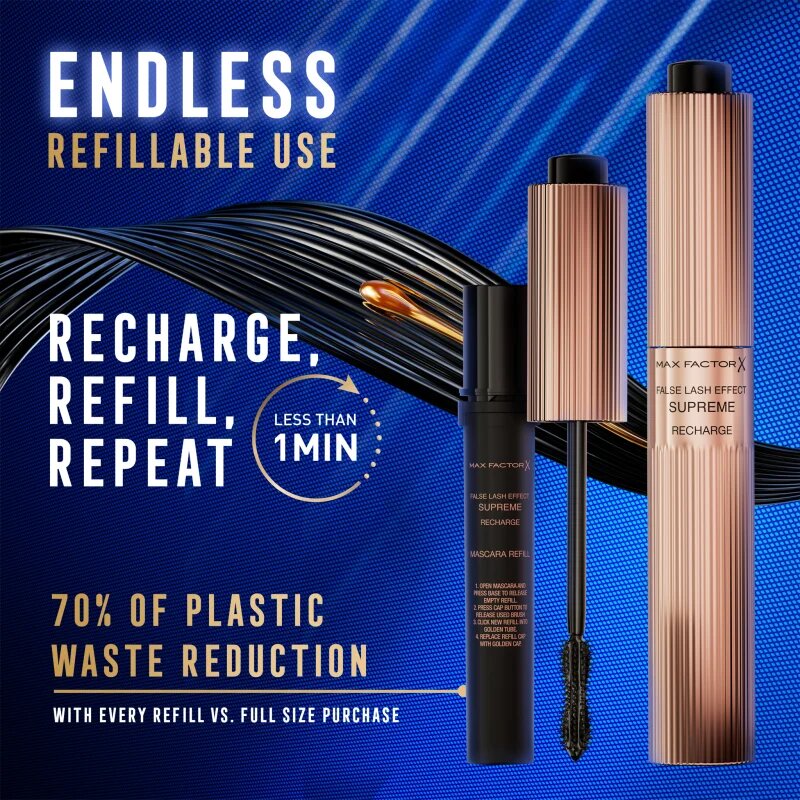 Max Factor False Lash Effect Serum Mascara спирала за ефект на изкуствени мигли пълнител цвят Black 8 мл.