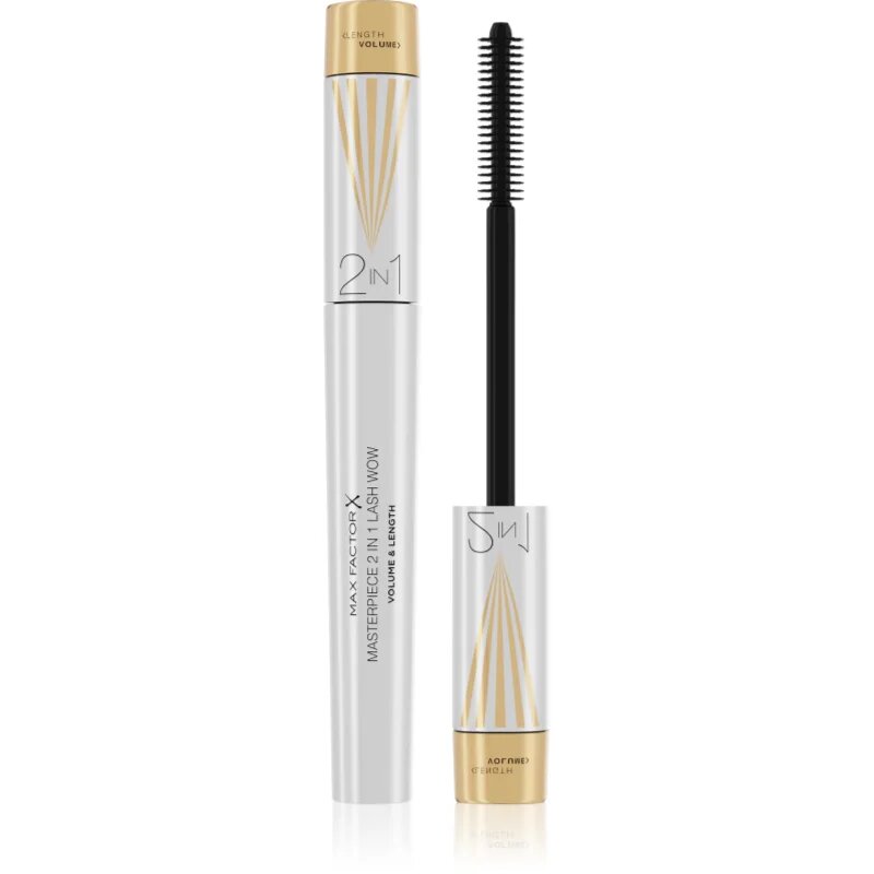 Max Factor Masterpiece Lash Wow спирала за удъжаване извиване и обем с четка 2 в 1 цвят Black 7 мл.