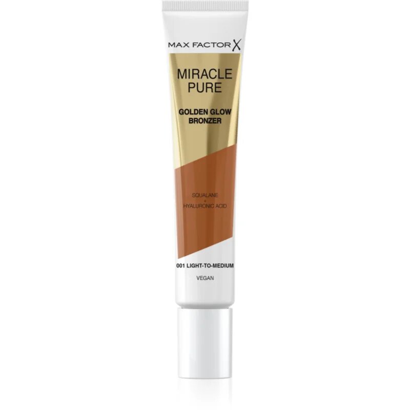 Max Factor Miracle Pure бронзър-крем за озаряване на лицето цвят 001 Light To Medium 15 мл.