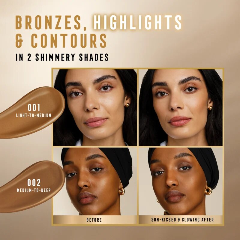 Max Factor Miracle Pure бронзър-крем за озаряване на лицето цвят 001 Light To Medium 15 мл.