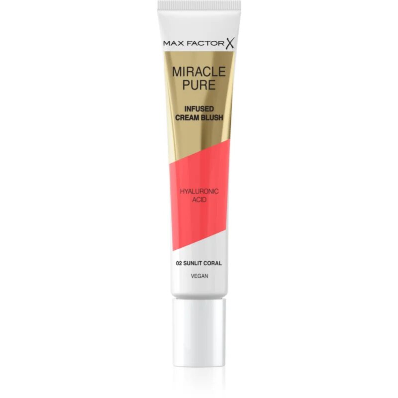 Max Factor Miracle Pure кремообразен руж цвят 02 Sunlit Coral 15 мл.